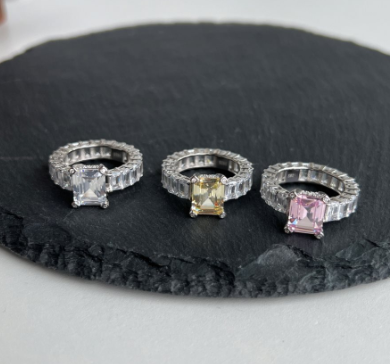 Light Luxury S925 Sterling Silver Zircon Ring for Women