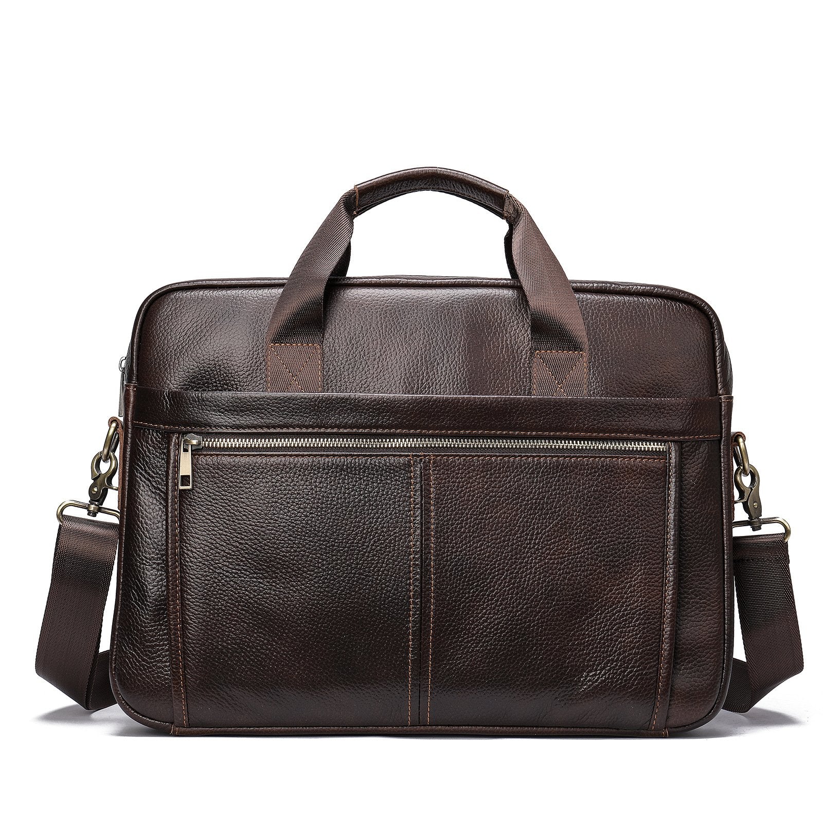 Men's Business Cowhide Laptop Briefcase