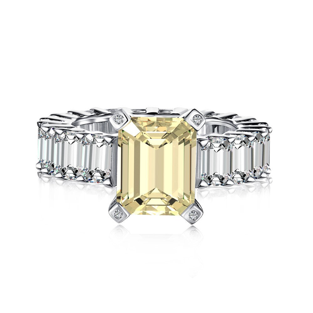 Light Luxury S925 Sterling Silver Zircon Ring for Women
