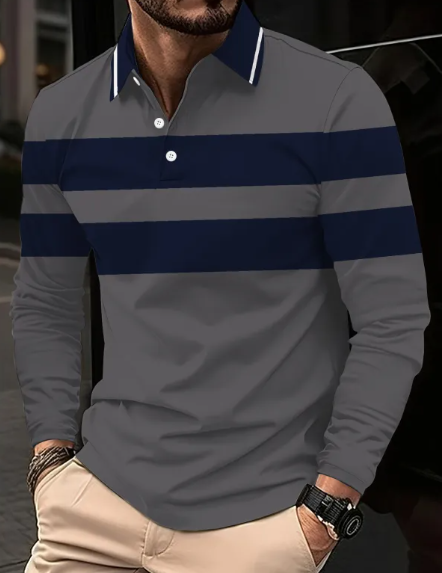 Men's 3D Digital Print Lapel Short Sleeve Polo Shirt