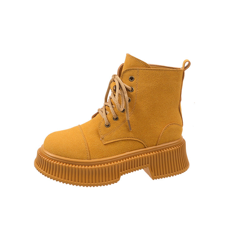 Women's Retro British Style Lace-up Martin Boots