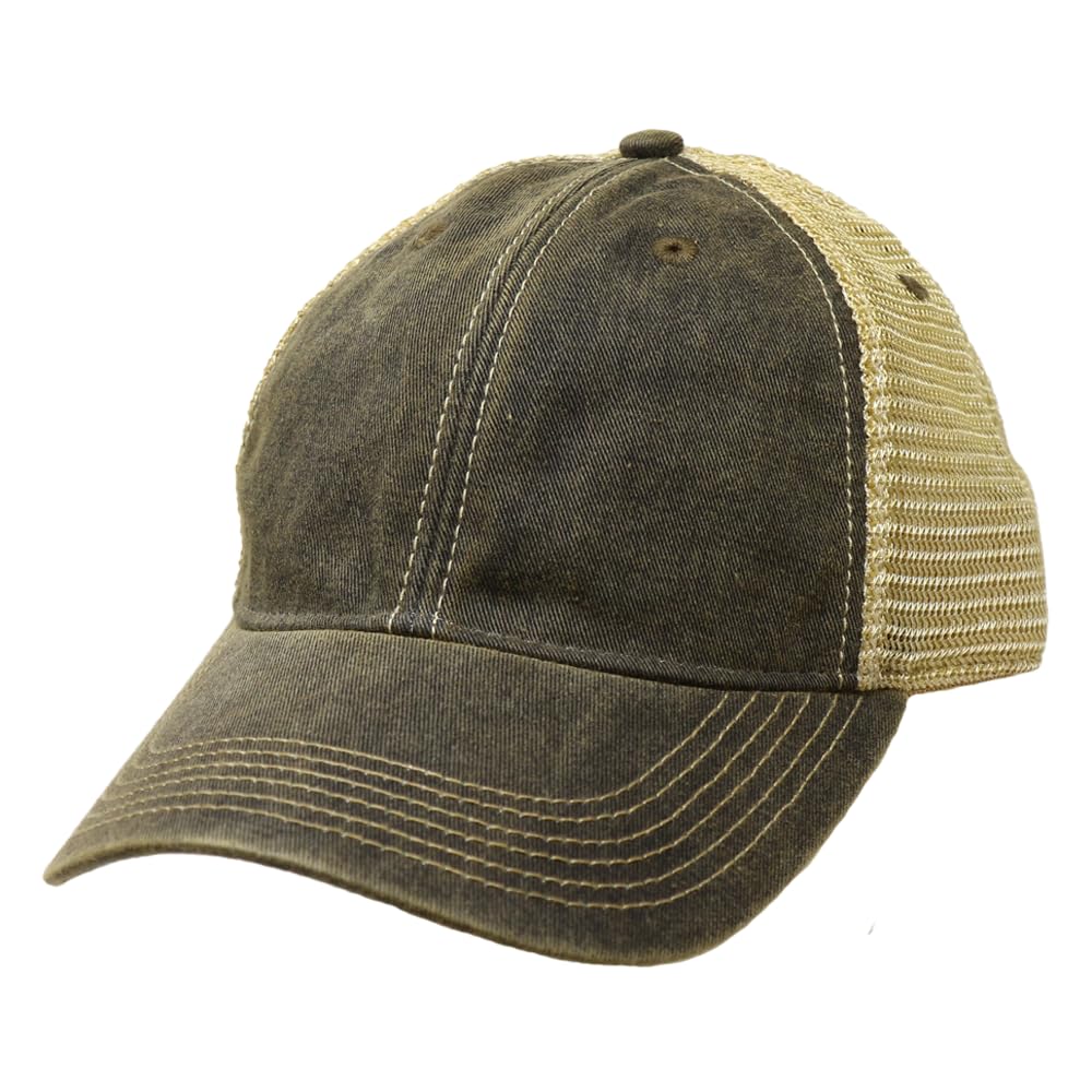 Gritty Bull Vintage Distressed Baseball Cap – Unstructured Fit Adjustable Snapback Hat for Men & Women (Black - Non Distressed)