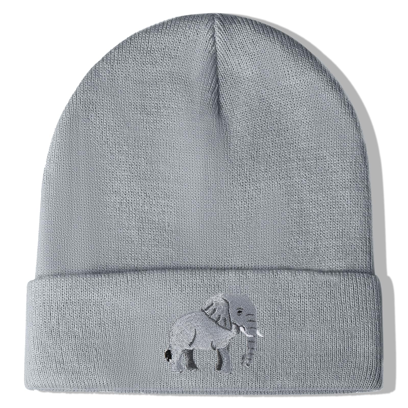 Elephant Gifts Beanie Hat for Women Get Well Soon Inspirational Thank You Gift for Women Men Motivational Uplifting Elephant Lover Elephant Stuff Accessories Grey