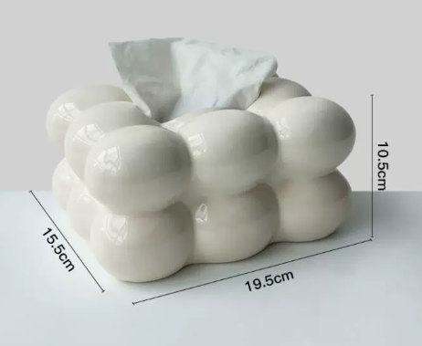 Modern Minimalist Cotton Candy Tissue Box Decor Karis Fashions