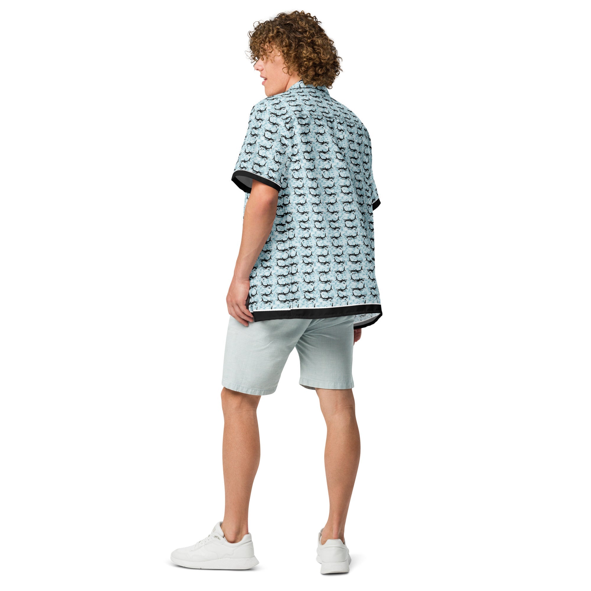 Shark Frenzy button shirt Karis Fashions