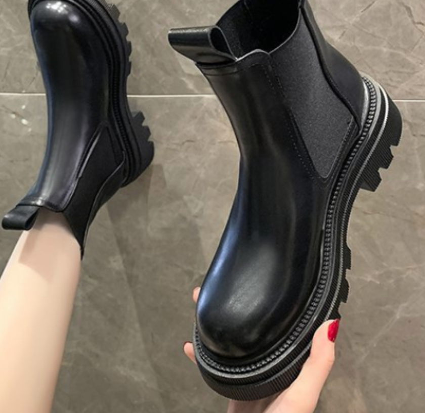 Women's Martin Short Boots - Thick-Soled British Style
