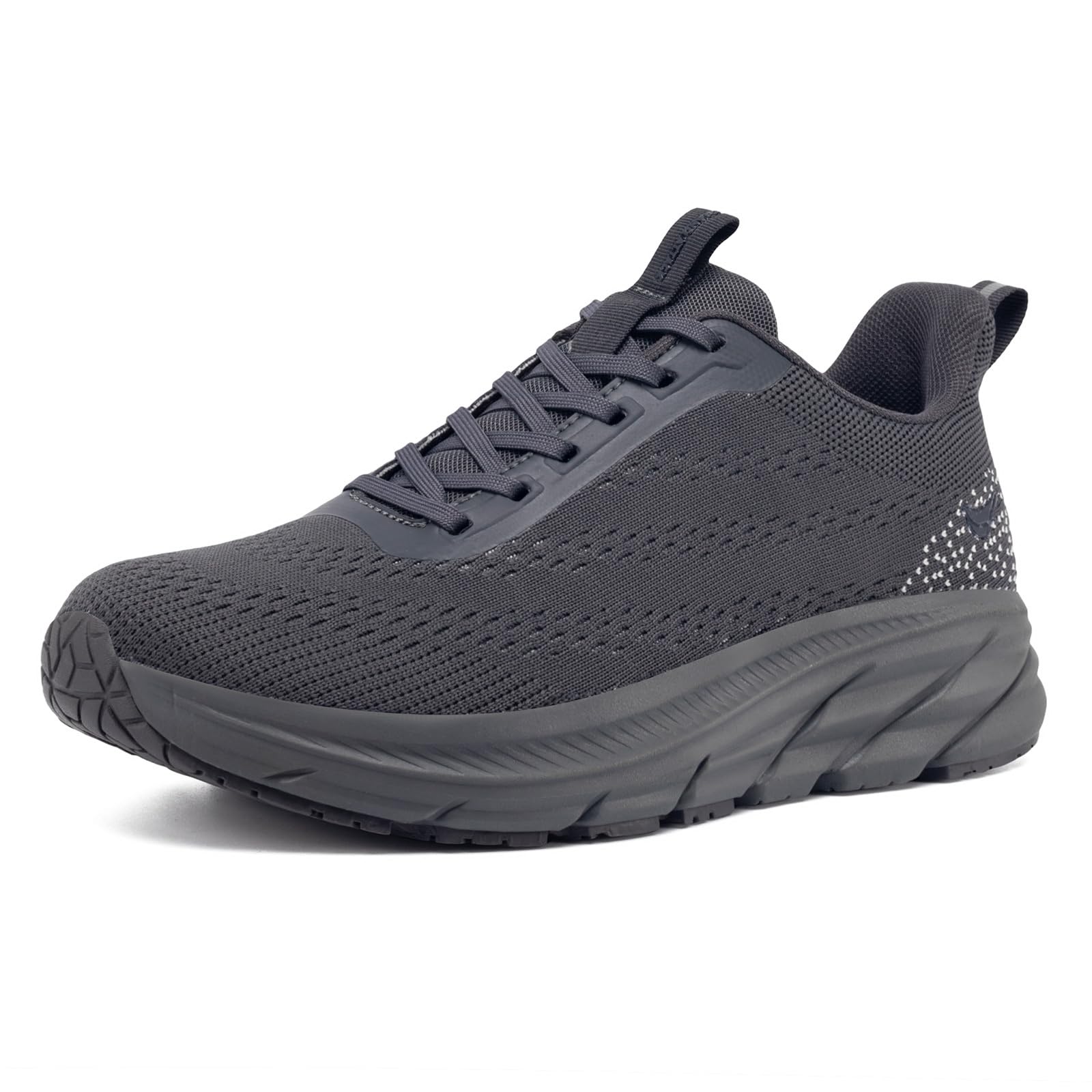 Grand Attack Road Running Shoes for Men with Superior Cushioned Comfort Lightweight Mens Walking Shoes Non-Slip Breathable Athletic Tennis Cross-Training Shoes Rugby Sneakers Dark Grey Size 13