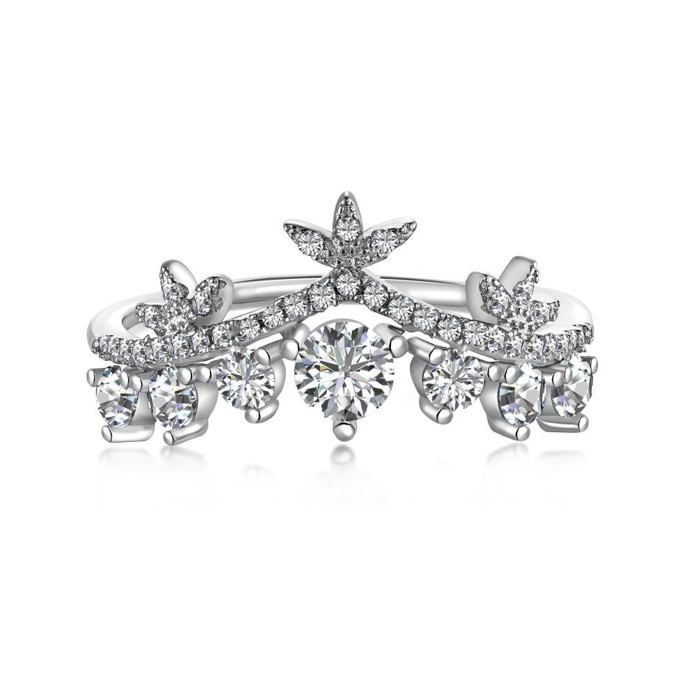Japanese Korean Light Luxury S925 Sterling Silver Ring